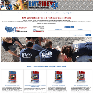 All EMT Certification Courses & Firefighter Classes Online