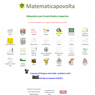Matematicapovolta: Matematica per Scuole Medie e Superiori