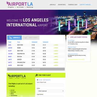 Los Angeles International Airport (LAX). Flights, Arrivals, Departures, Parking, Airlines