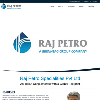 WELCOME TO RAJ PETRO SPECIALITIES PVT. LTD.