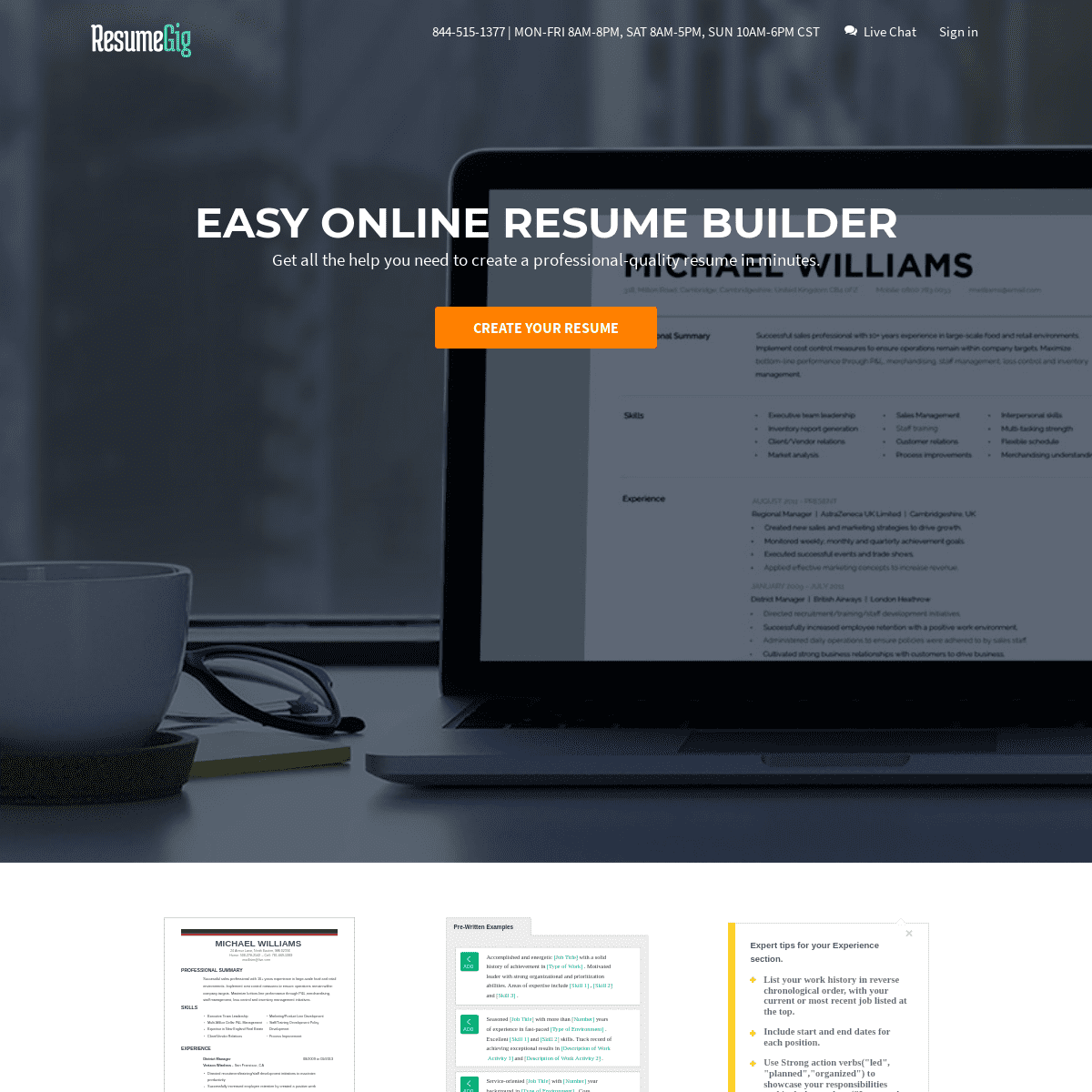 ResumeGig: Build the resume that best represents you