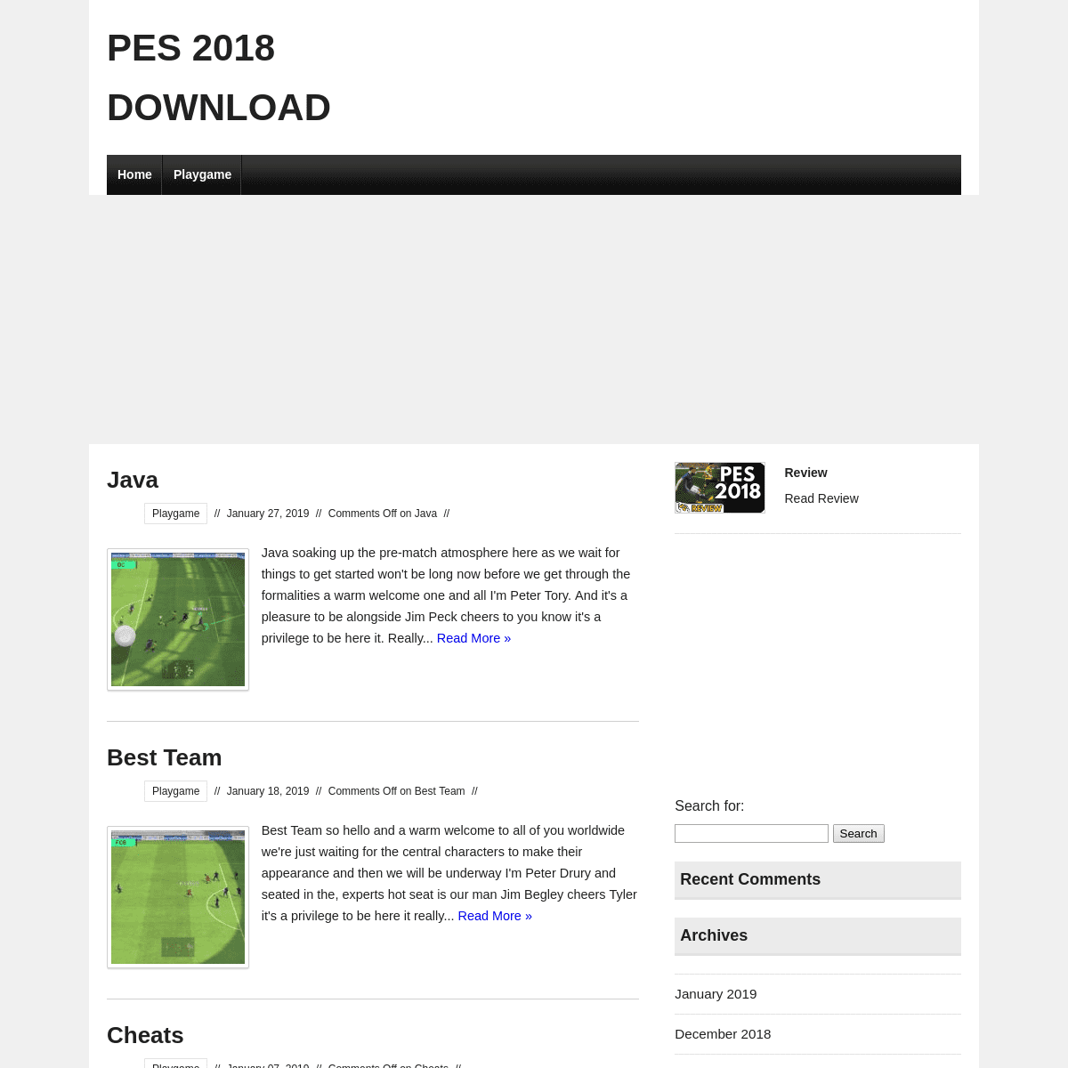 A complete backup of pes2018.download