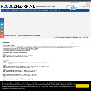 P2000 monitor(meldingen) - Alle p2000 alarmeringen van Nederland