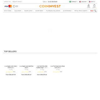 Buy gold and silver bullion online | Insured shipping | coininvest.com