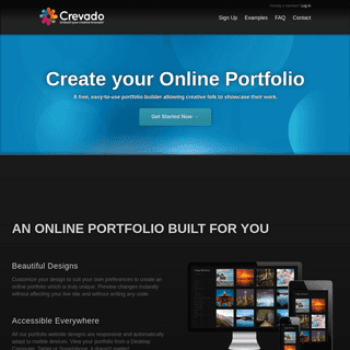 Crevado - Create a Free Online Portfolio Website