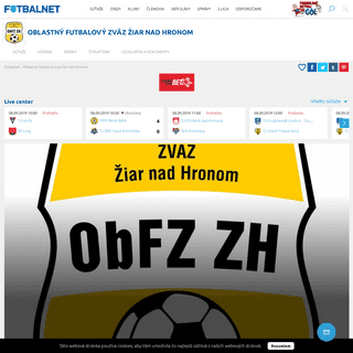 Oblastný futbalový zväz Žiar nad Hronom | Futbalnet - všetky góly v jednej sieti