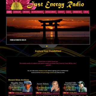 Just Energy Radio |UFO, Paranormal, Alternative Talk Radio - Listen to some of the greatest minds UFOlogy, the paranormal, ancie