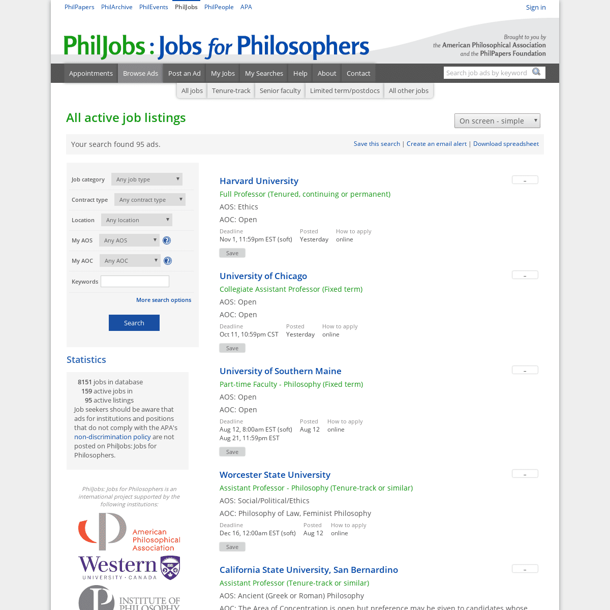 Jobs in Philosophy - PhilJobs:JFP