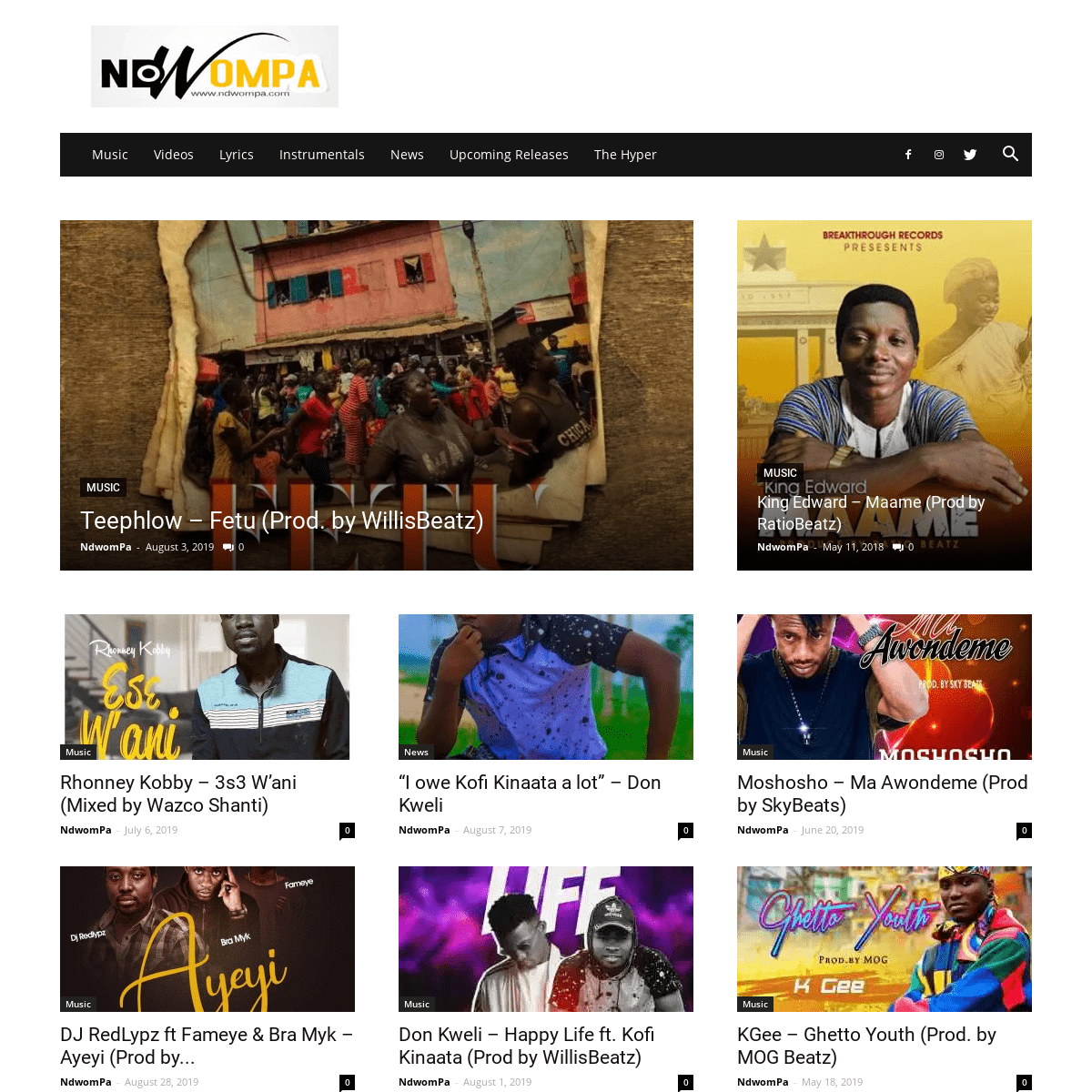 Ghana's No. 1 Online Music Portal - NdwomPa.com
