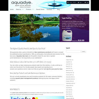 AquaDye - Manufacturer of Pond and Lake Dye