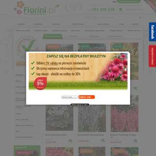 Internetowy sklep ogrodniczy, byliny, roÅ›liny i kwiaty do ogrodu, ponad 800 produktÃ³w! - sprzedaÅ¼ wysyÅ‚kowa - Florini.pl