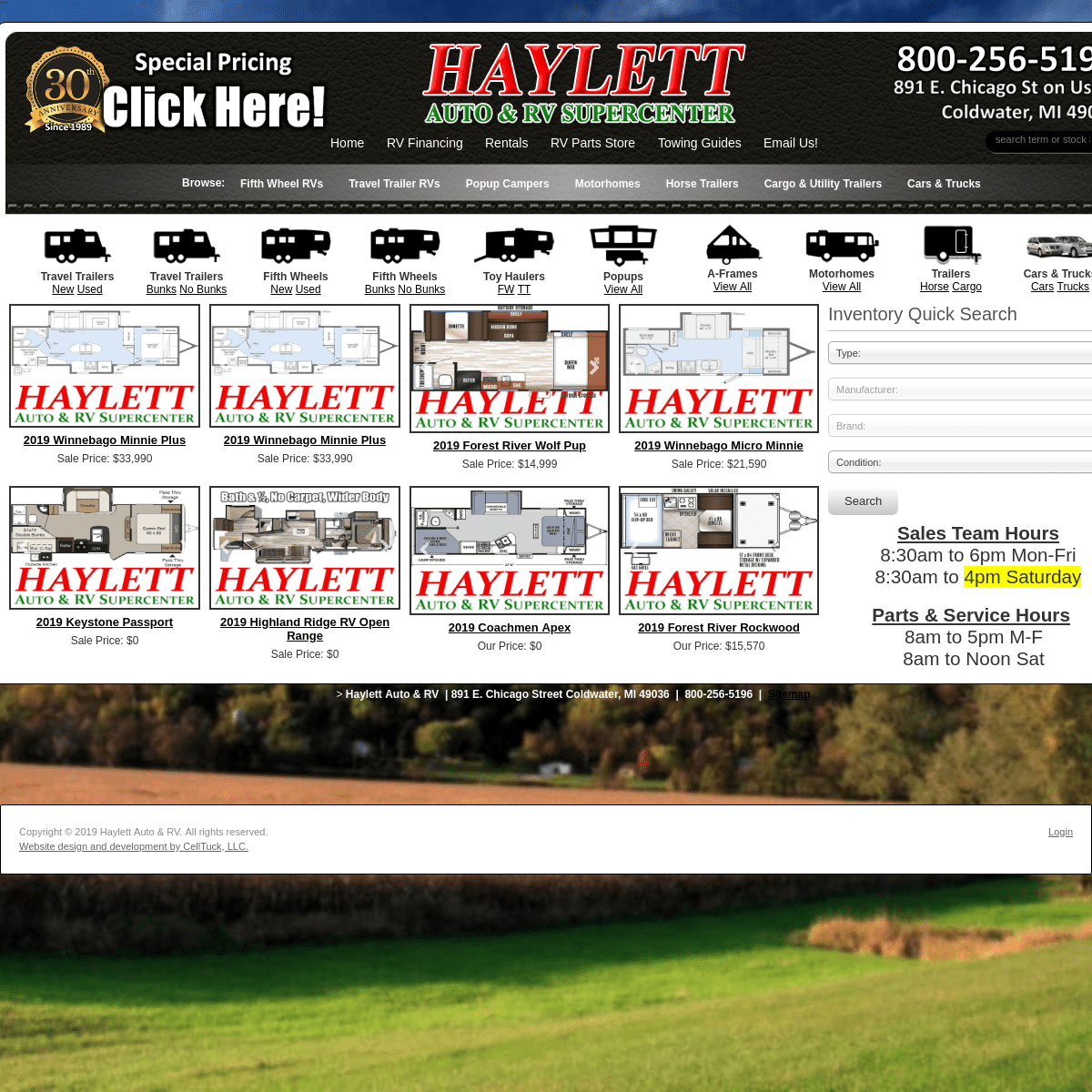 A complete backup of haylettautoandrv.com
