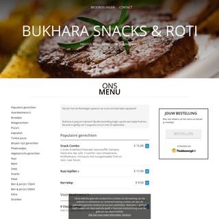 Bukhara snacks & Roti - Heerlijk Mediterraans en Oosters eten. - Turks, Surinaams, Roti bestellen