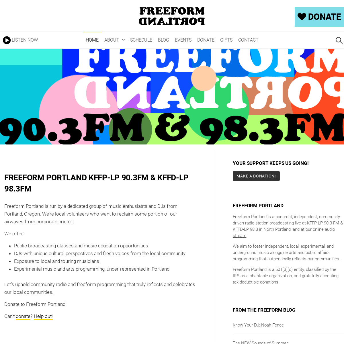 Freeform Portland – 100% Volunteer-Powered Radio