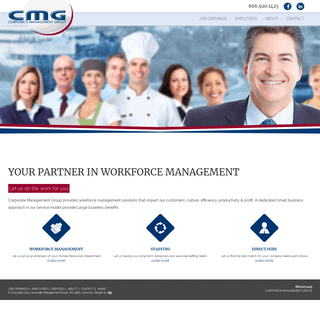 Corporate Management Group - Workforce management and staffing solutions  
