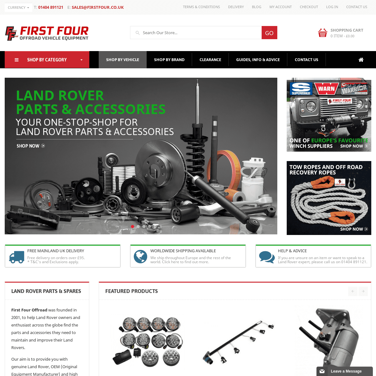 Land Rover Parts & Spares from First Four Offroad