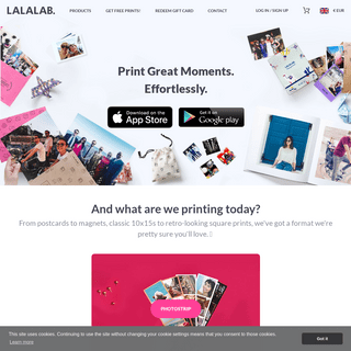 LALALAB | Print Great Moments | LALALAB