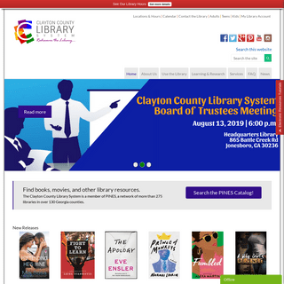Home - Clayton County Library System