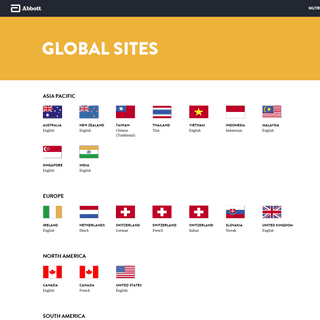 Abbott Nutrition International, Global, and Country Websites