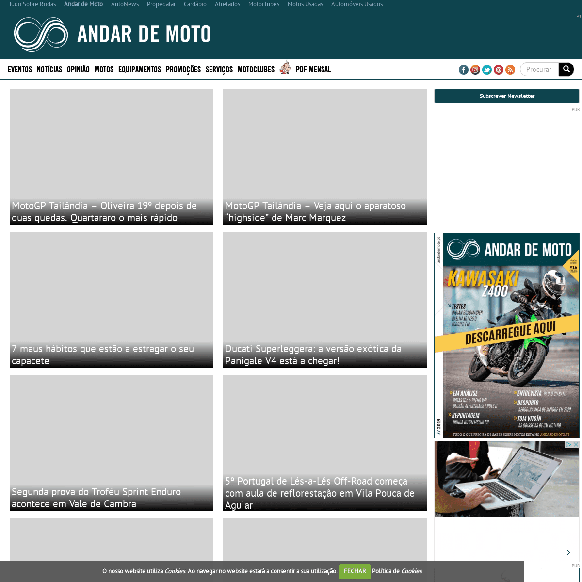 AndarDeMoto: Motociclismo, Motas Novas, Motas Usadas, Motoclubes, Concessionários motos - Andar de Moto