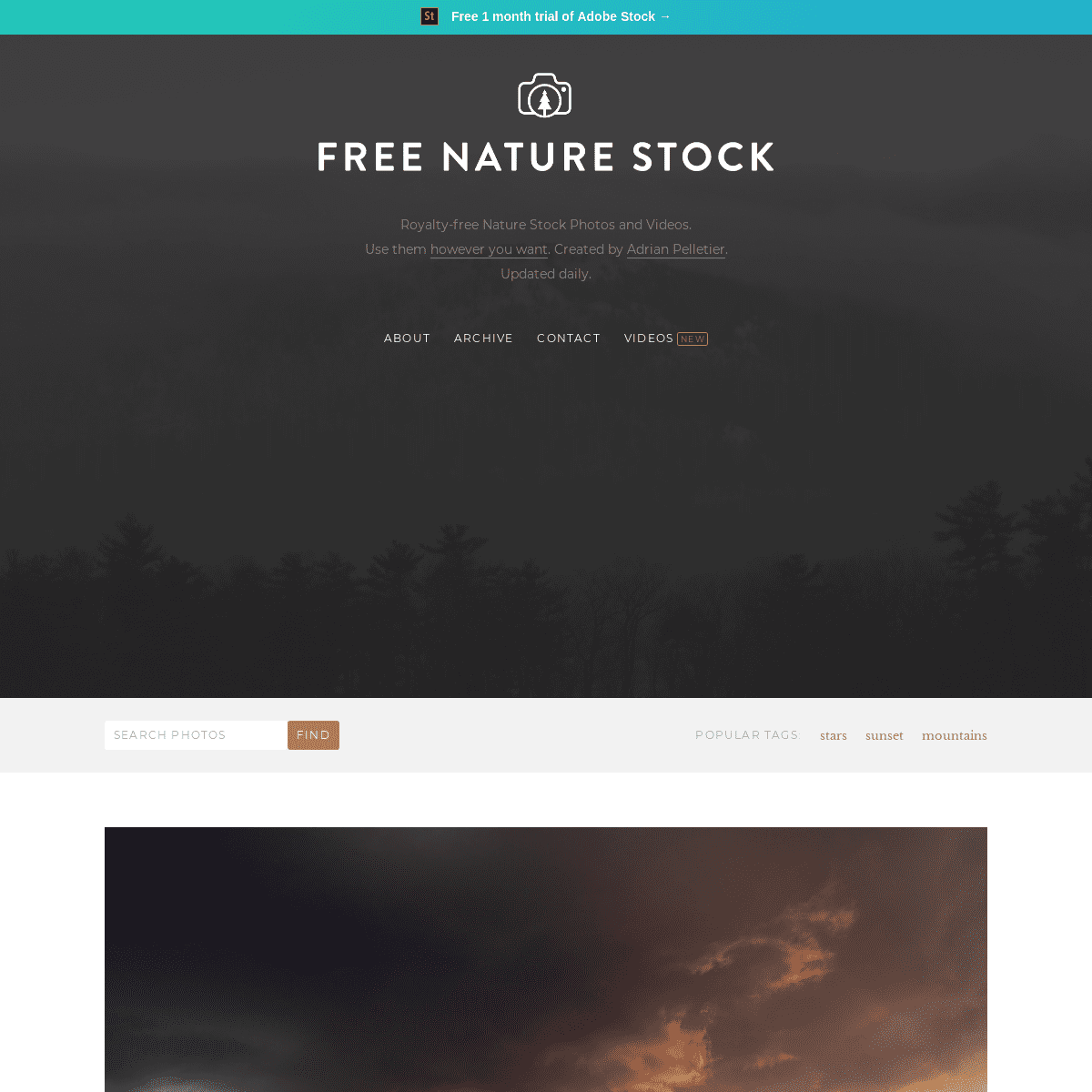 Free Nature Stock · Royalty-free stock photos by Adrian Pelletier · Updated daily
