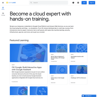Qwiklabs - Hands-On Cloud Training