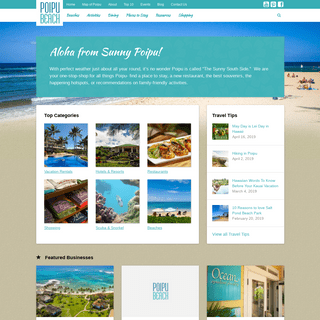 Information on Poipu beaches, activities, restaurants and more!