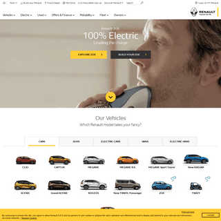 Renault UK | New & Used Cars, SUVs, Electric Vehicles & Vans