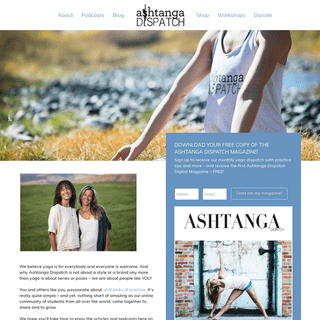 Welcome to Ashtanga Dispatch - Ashtanga Dispatch