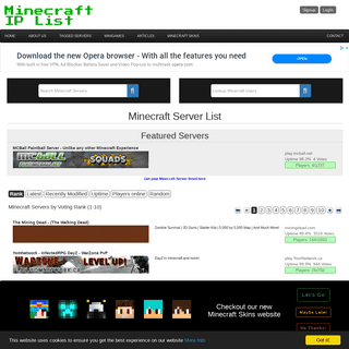 Minecraft Server List - Find Minecraft Multiplayer Servers