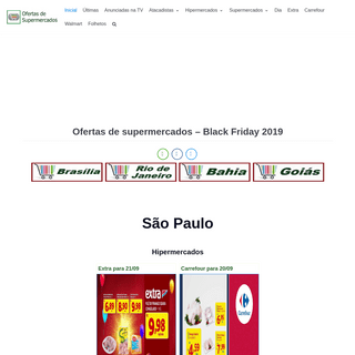 Ofertas de Supermercados - São Paulo e todo o Brasil. Black Friday 2019