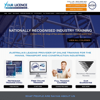 Â Your Licence - Nationally Recognised Training & Certification