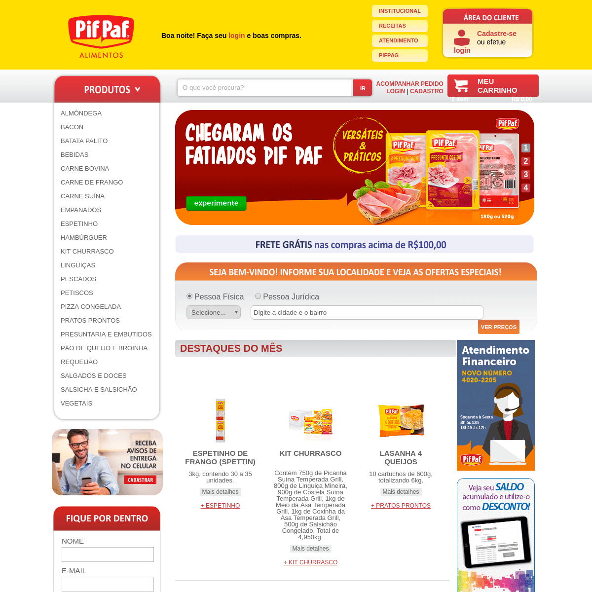 Pif Paf Alimentos | Compre pela Internet