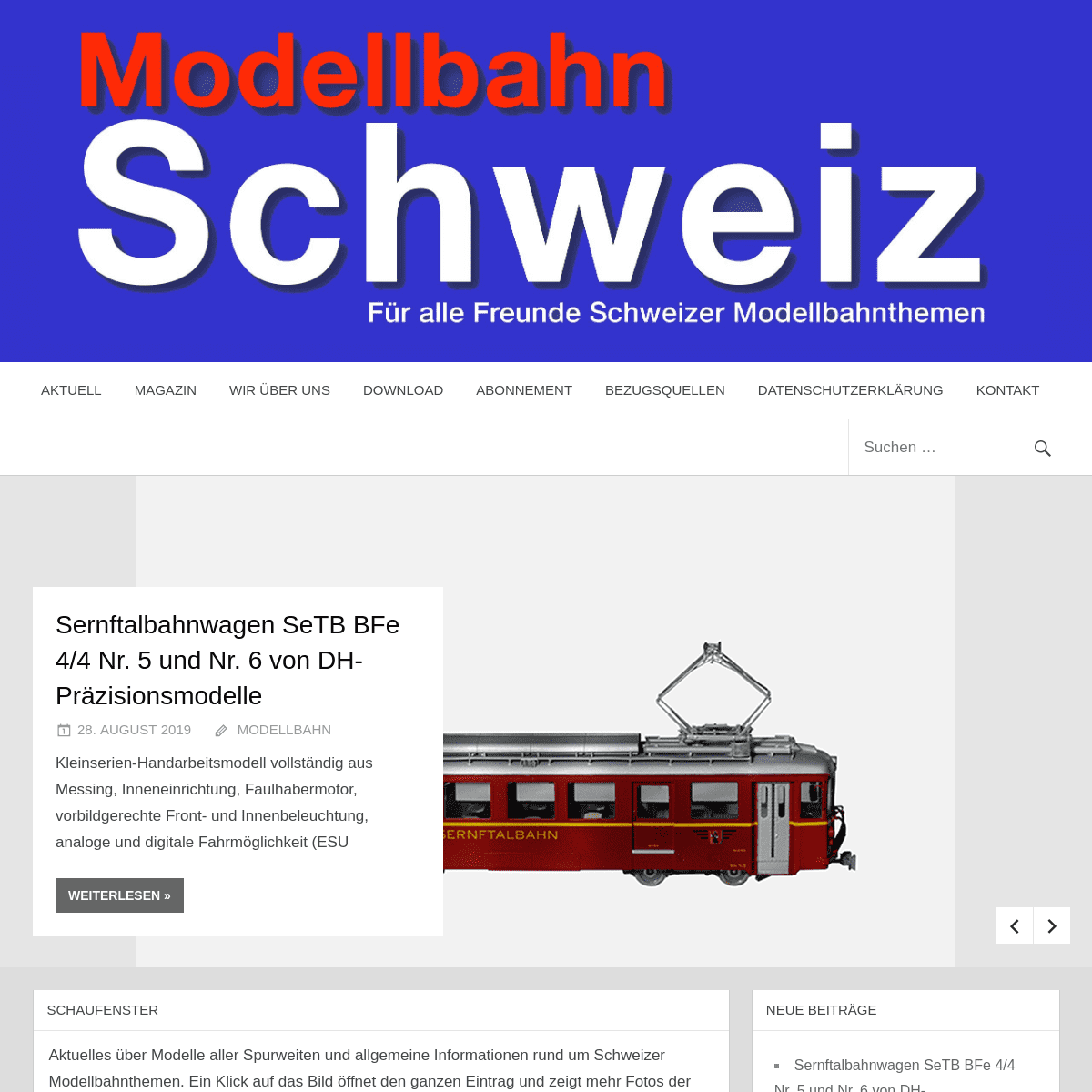 Modellbahn Schweiz – Die Seite für alle Freunde Schweizer Modellbahnthemen
