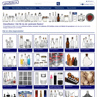 Glasoflaskor.se: Din webbutik erbjudande flaskor, syltburkar och tillbehör. Köp billigt flaskor för privat och kommersiellt bruk