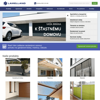Lamelland.sk - Výroba a predaj garážových brán, markíz.