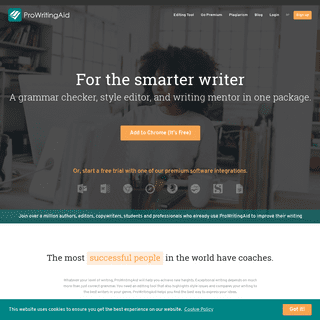 ProWritingAid - the best grammar checker, style editor, and editing tool in one package.