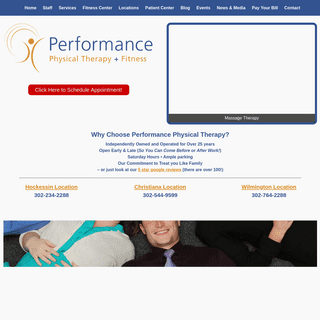 Performance Physical Therapy & fitness Wilmington Delaware