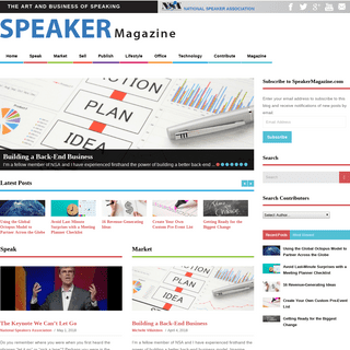 Speaker Magazine | The Art and Business of Speaking