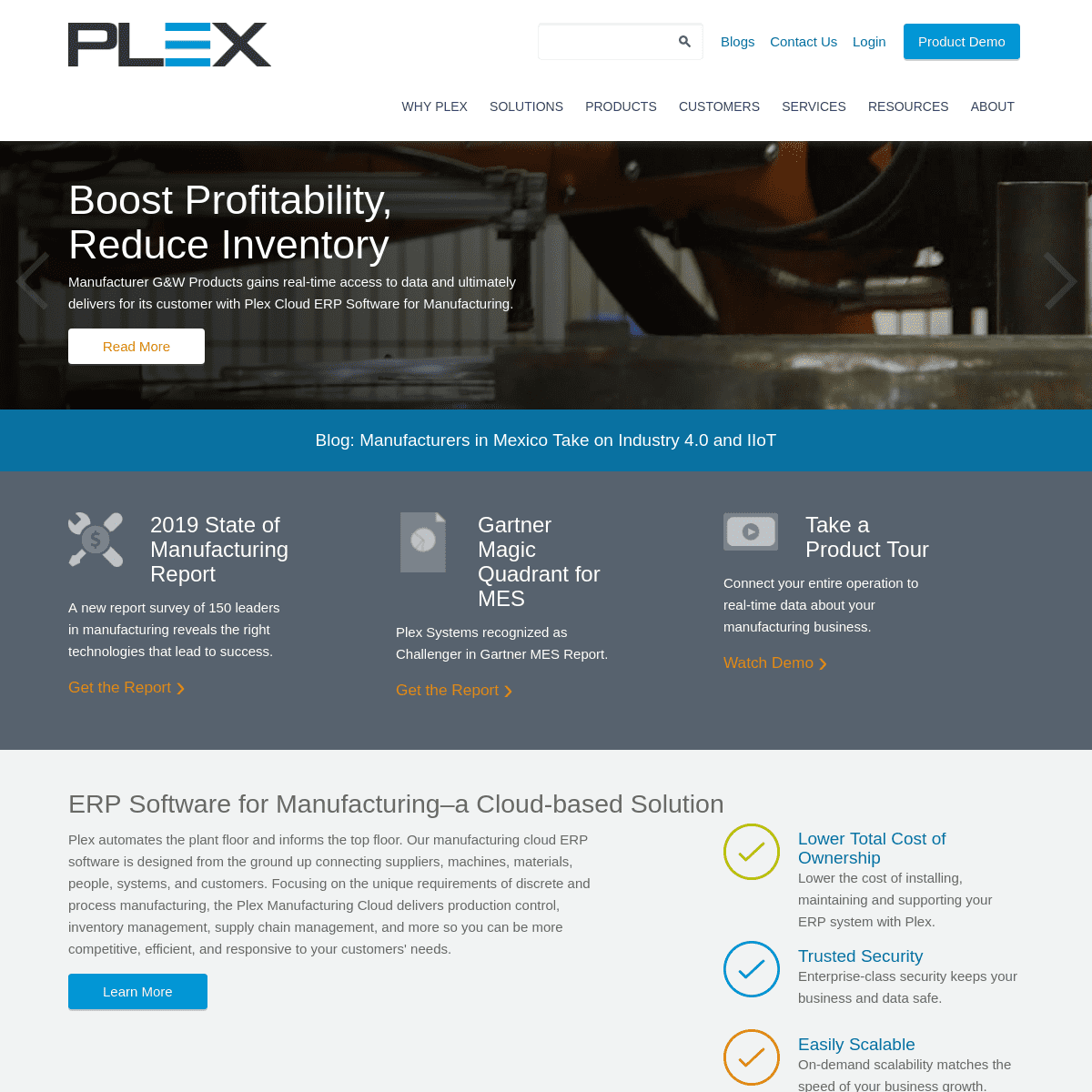 Manufacturing ERP Online Software Solutions | Plex Systems