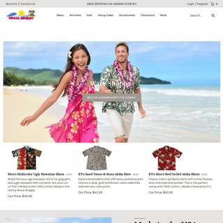 Wave Shoppe: Hawaiian Shirts & Clothing | Made in the USA
