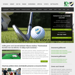Pay & Play, Range, Golfkurssit, Green Card | Paloheinä Golf