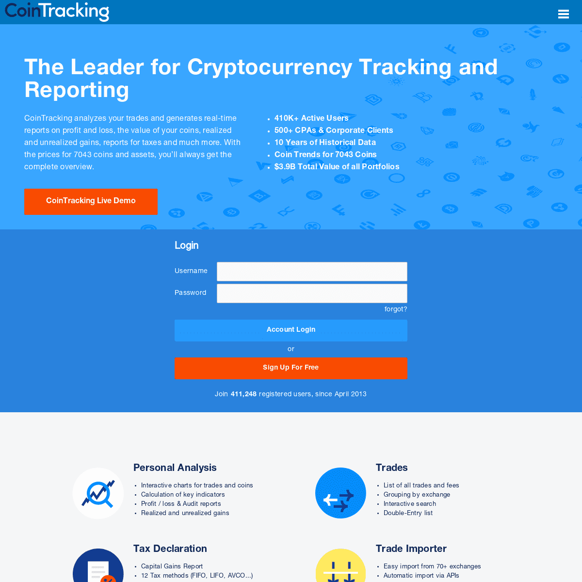 A complete backup of cointracking.info