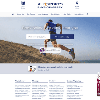 Allsports Physiotherapy & Sports Medicine – Leaders in the field of Physiotherapy