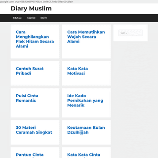 Diary Muslim Â» Moto situs Anda bisa diletakkan di sini