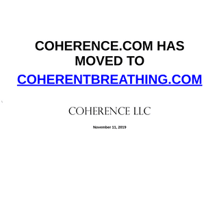 A complete backup of coherence.com
