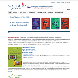 The Kerygma Program | The Kerygma Program offers 40 Bible Study resources and Leader Guides each based on the Bible whole. Each 