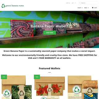 Green Banana Paper | Handmade Wallets, Business Cards, Corporate Gifts