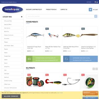 Buy Lures, Rods, Reels & Fishing Tackle Online - LureShop.eu