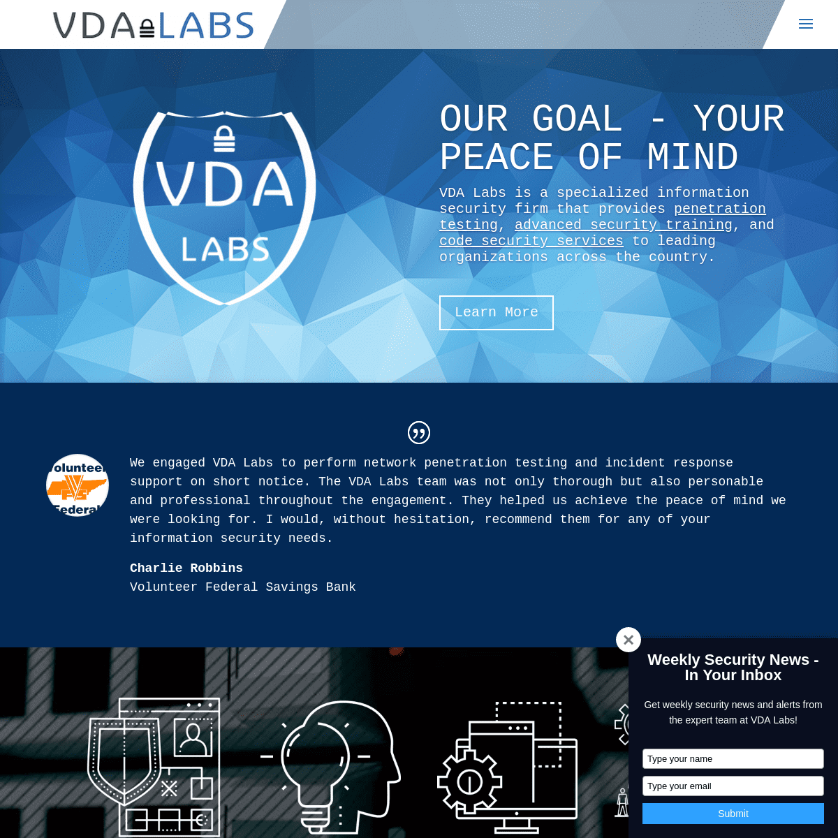 VDA Labs > Cybersecurity firm specializing in application and product sec